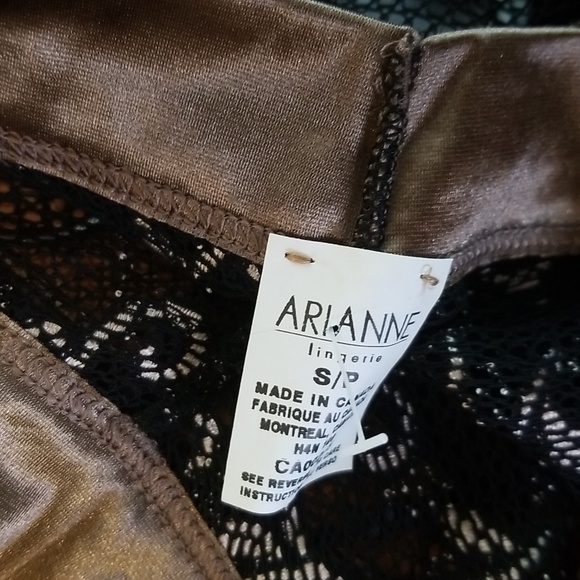 ARIANNE Vintage Y2K Lingerie Set Taupe Black Medium - Picture 8 of 8